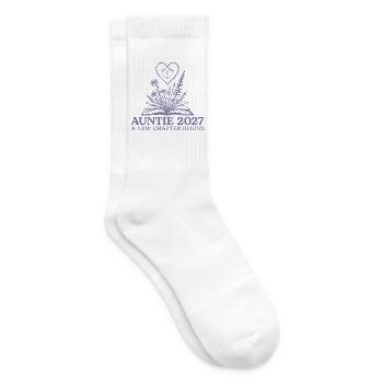 Auntie 2027 New Chapter Begins Pregnancy Reveal - Tennissocken - Weiß - Rechts