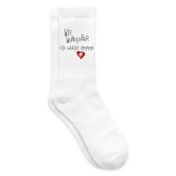 ich werde Oma - Tennissocken - Weiß - Rechts