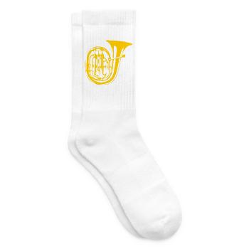 Tuba Blasmusik Geschenk Bläser  - Tennissocken - Weiß - Rechts