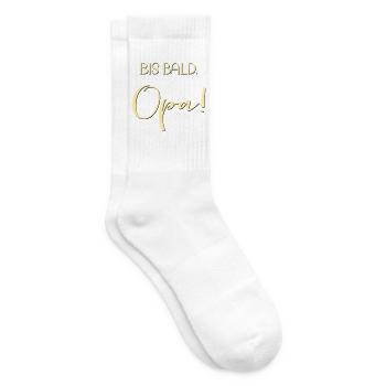 Schwangerschaft verkünden, Opa - Tennissocken - Weiß - Rechts