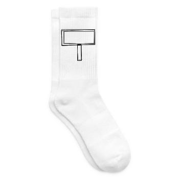 Ortstafel handgezeichnet - Tennissocken - Weiß - Rechts