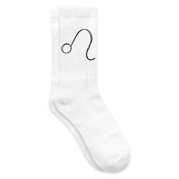 Sternzeichen Löwe handgezeichnet - Tennissocken - Weiß - Rechts