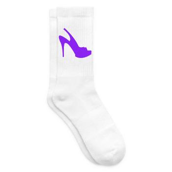 Violette Stiletto Silhouette - Tennissocken - Weiß - Rechts