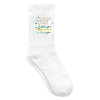 18 Geburtstag Gamer Geschenk Volljährigkeit Gaming - Tennissocken - Weiß - Rechts