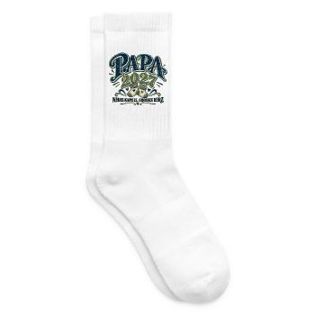 Papa 2027 Neues Kapitel, großes Herz | Werdender  - Tennissocken - Weiß - Rechts