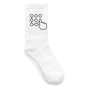 Touchscreen-Muster-Lockline-Symbol - Tennissocken - Weiß - Rechts