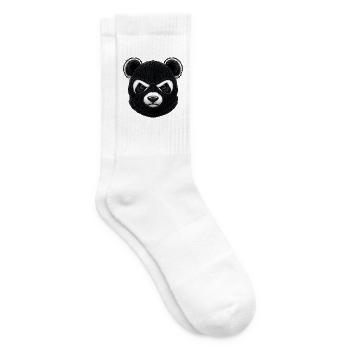 Panda mit Sturmhaube – Cooler Streetwear Look - Tennissocken - Weiß - Rechts
