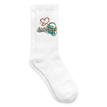 Kassette Mixtape Bandsalat Retro Nostalgie - Tennissocken - Weiß - Rechts