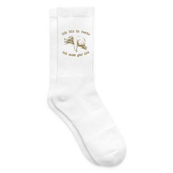ich bin in rente ich muss gar nix - Tennissocken - Weiß - Rechts