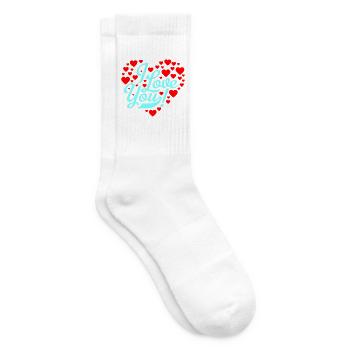 i love you - Tennissocken - Weiß - Rechts