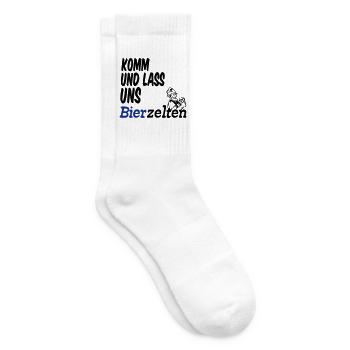 Bierzelt,Bier,Sprüche,Geschenk - Tennissocken - Weiß - Rechts