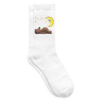 ours en peluche - Chaussettes de tennis - blanc - Droite