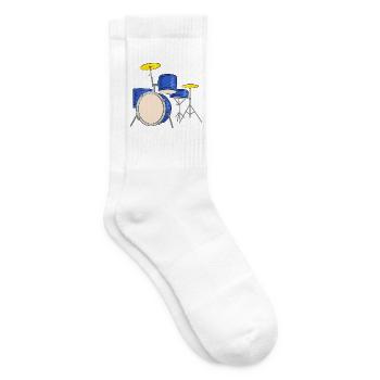 schlagzeug drummer musiker - Tennissocken - Weiß - Rechts