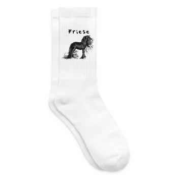 Niedliches Friesenpferd - Tennissocken - Weiß - Rechts