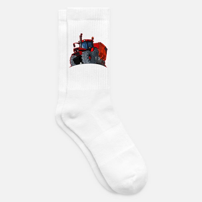 0856 Einkaufswagen roter Rand - Tennissocken - Weiß