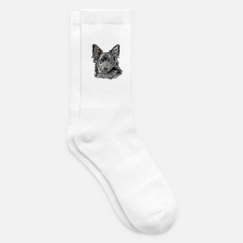 Australian Shepherd - Tennissocken - Weiß