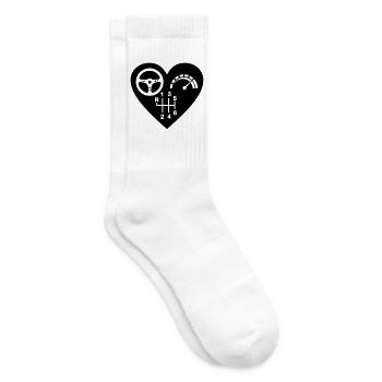 Gearbox 6 speed heart - Tennis socks - white - Right