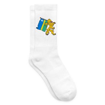 Lion with flag Flevoland the flag - Tennis socks - white - Right