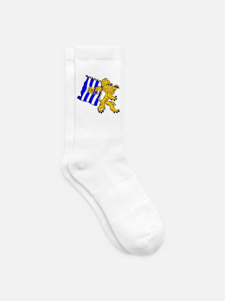 Löwe mit Flagge Zeeland Zeeland Provinzflagge - Tennissocken - Weiß