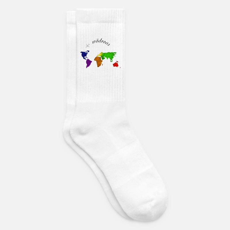 Wödroas - Weltreise, dialecte autrichien - Chaussettes de tennis - blanc