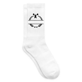 Haltérophile en couronne de laurier - Chaussettes de tennis - blanc - Droite