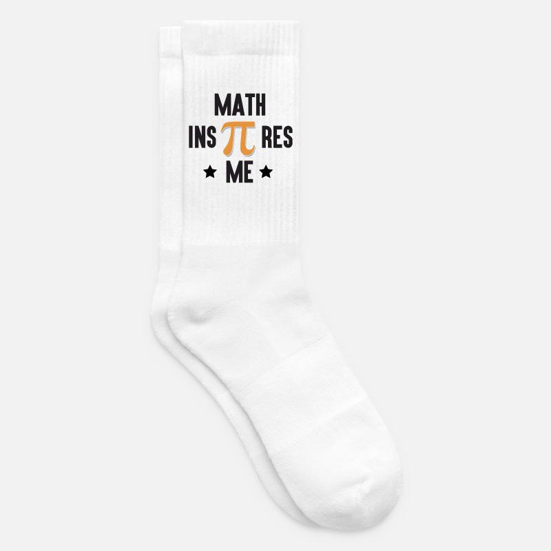 Pi Day - Math Inspires Me - Tennis socks - white
