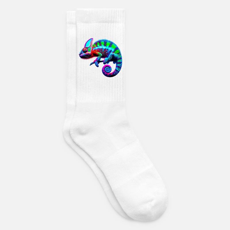 Chamäleon - Tennissocken - Weiß