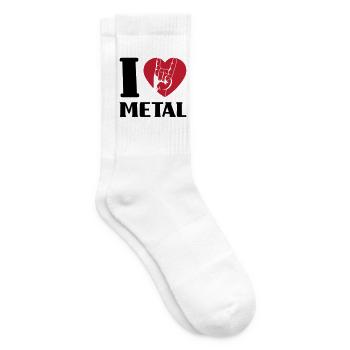 I love metal - Tennis socks - white - Right