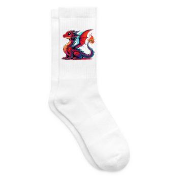 Dragon - Tennis socks - white - Right