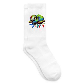 Sloth - Tennis socks - white - Right