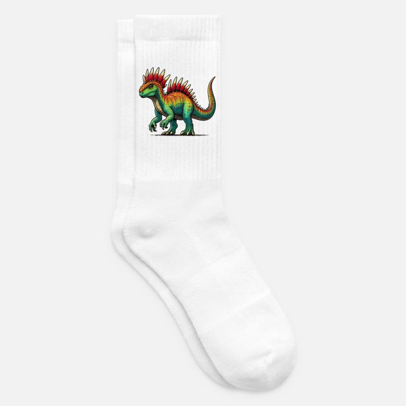 Dinosaurier - Tennissocken - Weiß
