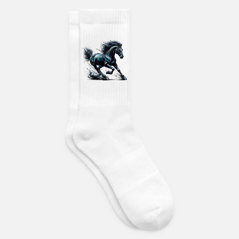 Pferd - Tennissocken - Weiß