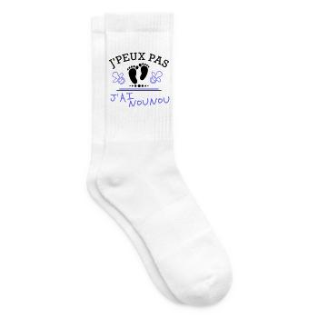 JPEUX PAS JAI nounou garcon - Chaussettes de tennis - blanc - Droite