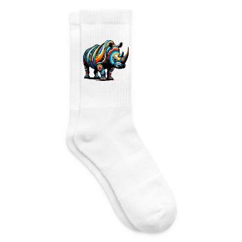 Rhinoceros - Tennis socks - white - Right