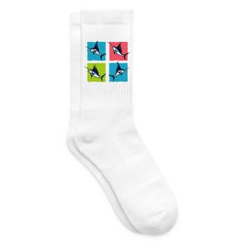 Schwertfisch - Tennissocken - Weiß - Rechts