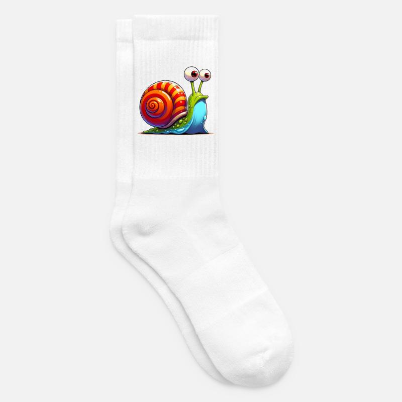 Schnecke - Tennissocken - Weiß