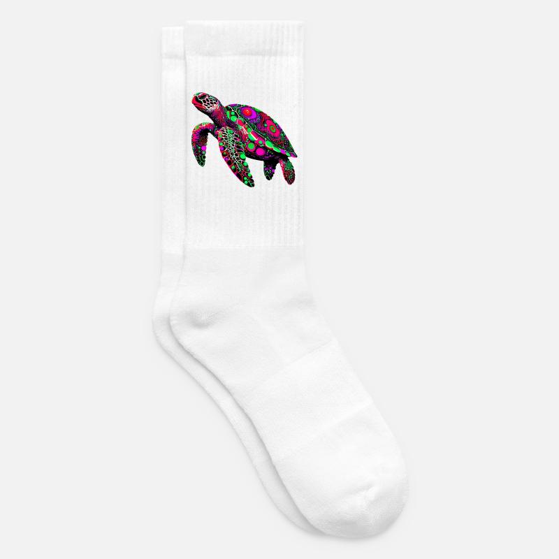 Schildkröte - Tennissocken - Weiß