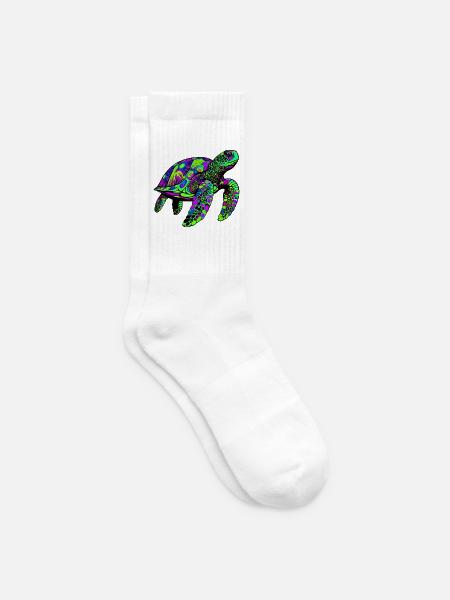 Meeresschildkröte - Tennissocken - Weiß