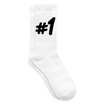 Nummer 1 # - Tennissocken - Weiß - Rechts