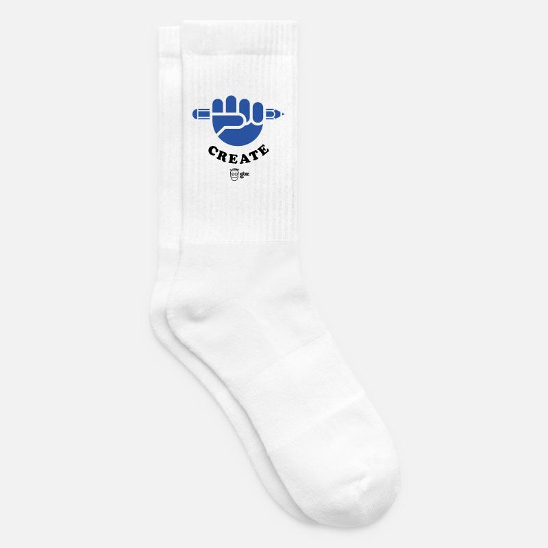 Create ! Dos - Chaussettes de tennis - blanc