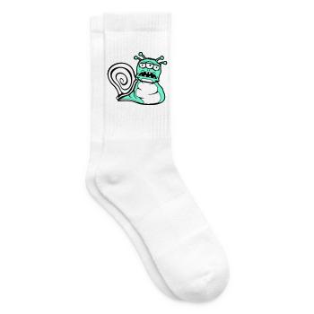 snail alien monster Halloween extraterrestrial - Tennis socks - white - Right