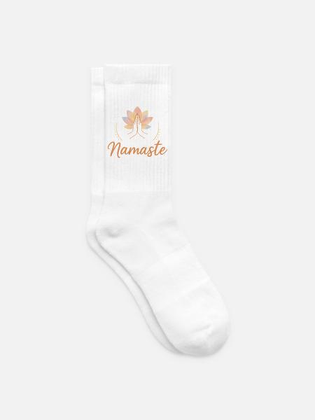 Namaste Lotus Motiv - Tennissocken - Weiß