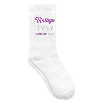 Vintage 1957 – Dancing Club Retro Birth Year - Tennis socks - white - Right