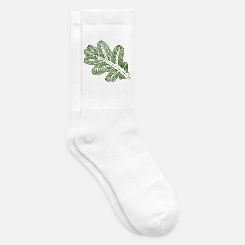 Eichenblatt - Tennissocken - Weiß