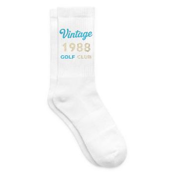 Vintage 1988 Golf Club Retro Geburtsjahr Geschenk - Tennissocken - Weiß - Rechts