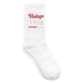 Vintage 1958 – Boxing Club Retro Birth Year - Tennis socks - white - Right