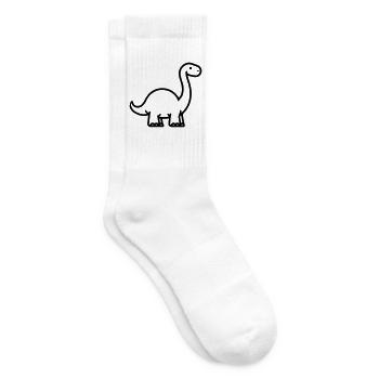 Brontosaurus - Tennissocken - Weiß - Rechts