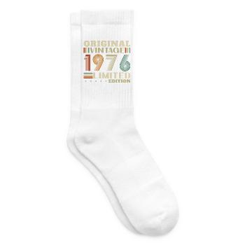 1976 Vintage Rétro Cadeau D’anniversaire - Chaussettes de tennis - blanc - Droite
