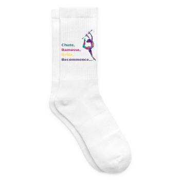 Chute-_Ramasse-_Recommence-- - Chaussettes de tennis - blanc - Droite