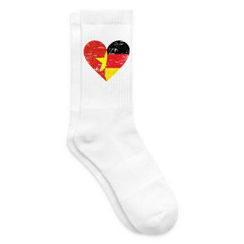 Vietnam, Allemagne, cœur utilisé - Chaussettes de tennis - blanc - Droite
